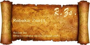 Rebeka Zsolt névjegykártya